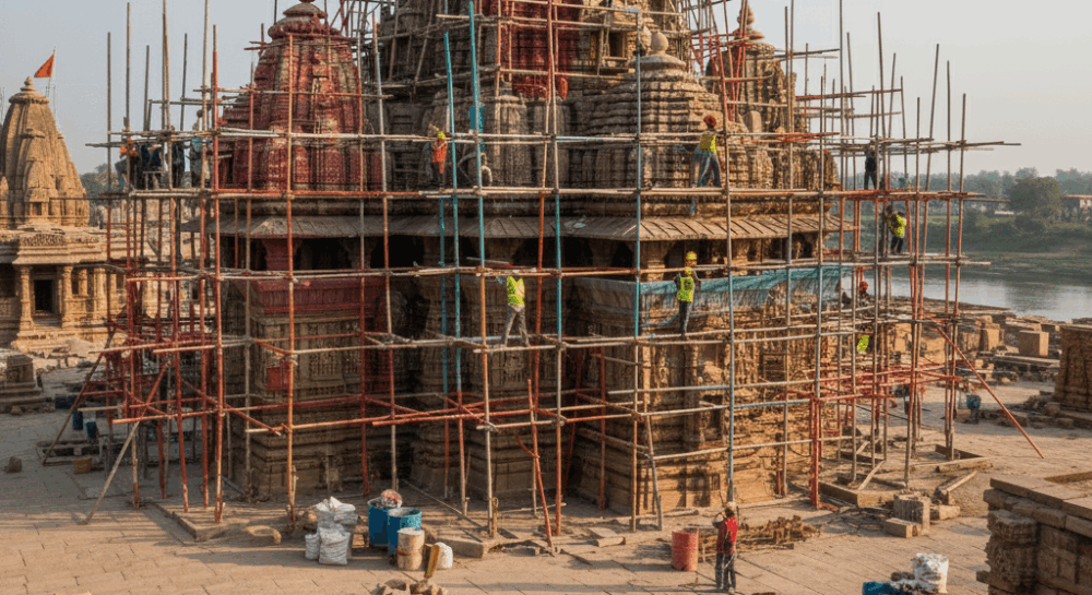 उज्जैन में प्राचीन मंदिर परिसर के सौंदर्यीकरण का कार्य प्रारम्भ