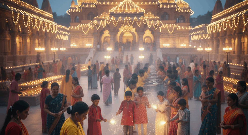 दीपावली पारंपरिक स्थलों पर प्रकाश सज्जा व सामुदायिक सेवा कार्यक्रम