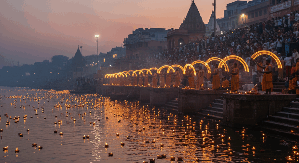 प्रयागराज में भव्य गंगा आरती समारोह में बढ़ी श्रद्धालुओं की संख्या