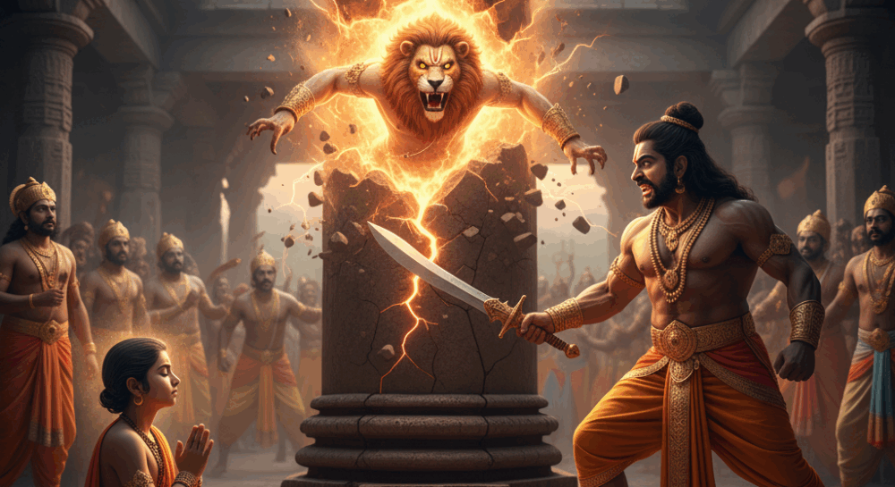 प्रह्लाद-हिरण्यकश्यप कथा भक्तिभाव, सत्य की विजय और नृसिंह अवतार का प्राकट्य