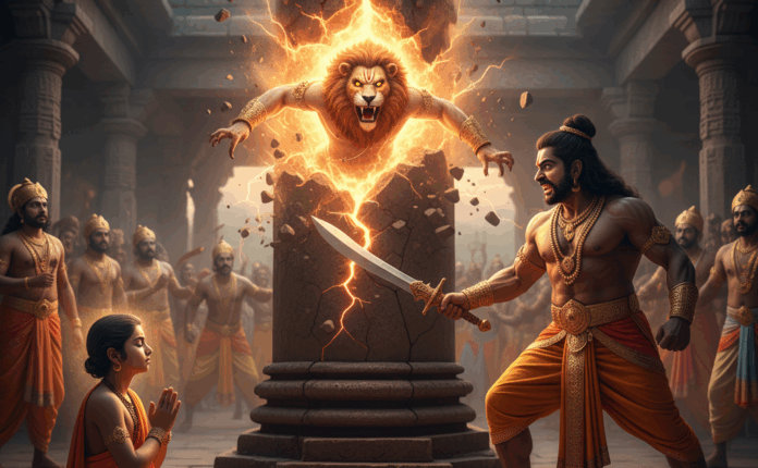 प्रह्लाद-हिरण्यकश्यप कथा भक्तिभाव, सत्य की विजय और नृसिंह अवतार का प्राकट्य